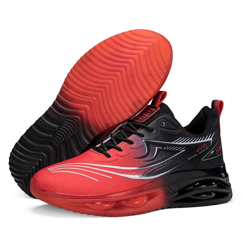 Men’s Red Sports Basketball Shoes Street Style Running Sneakers Shoes Students Over Sized Jogging Shoes