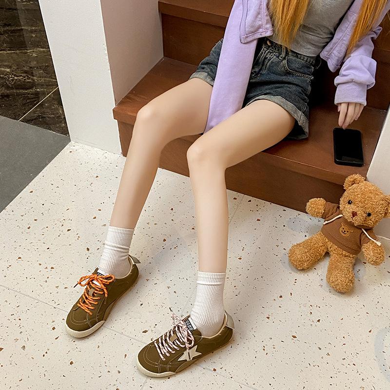 Small people increase the height of the stars and make old small dirty shoes for women 2025 autumn new thick-soled versatile casual board shoes for