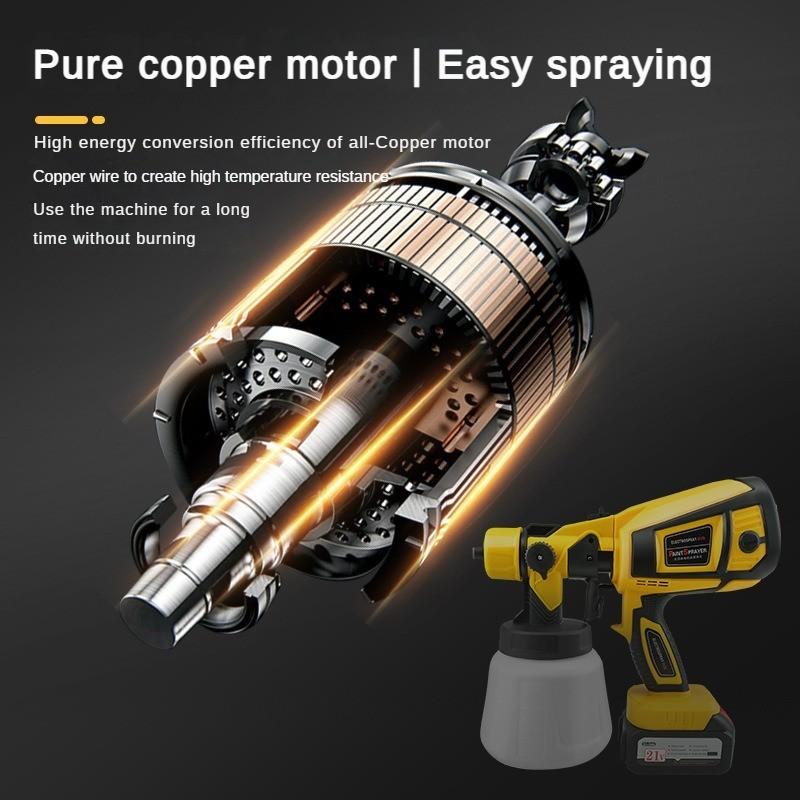 Electric Spray Gun High Micro Atomization and Efficient Heat Dissipation Spray Paint Equipment Anti Backflow Design Lithium Battery Spraying Machine