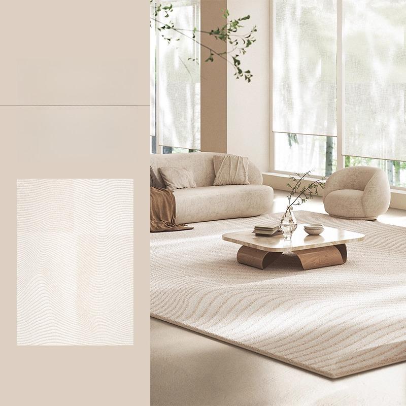 Cream Style Carpets for Living Room Fluffy Soft Lounge Rug Thick Plush Cloakroom Floor Mat Large Area Bedroom Decor Line Carpet