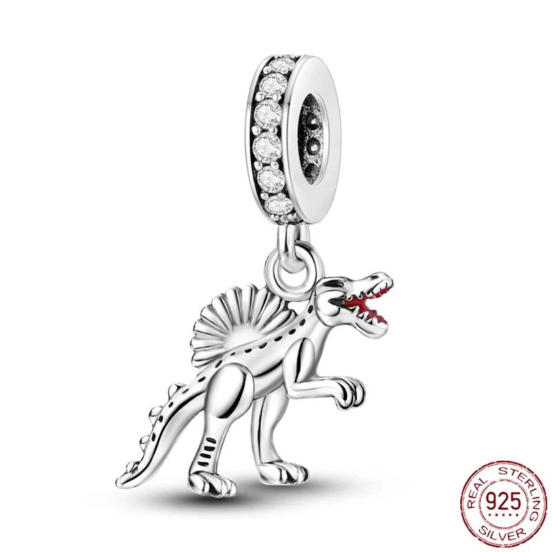 Copper Charms Beads Cute Fire Dragon Dinosaur Charms Fit Original Pendants Bracelet Diy Women Jewelry Gift