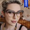 European and American personalized cat eye large frame anti-blue flat mirror butterfly glasses frame fashionable new glasses frame