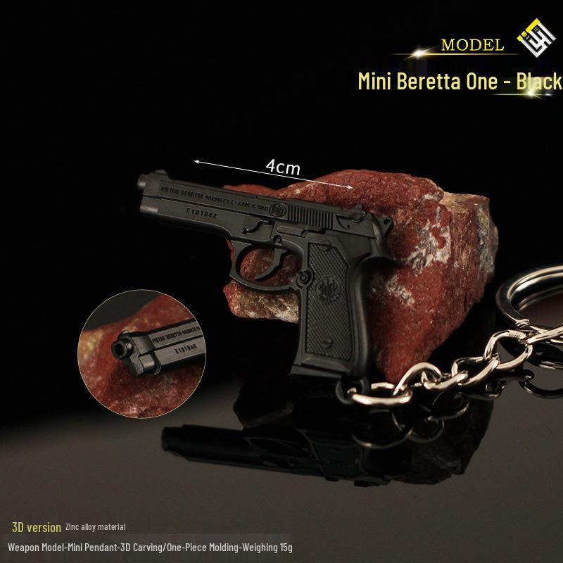 

Міні-брелок з алюмінієвого сплаву Перемога в PUBG : РПГ, Ракетна установка, Desert Eagle, Револьвер, СВД, Підвіска у вигляді пістолета Беретта. Mini