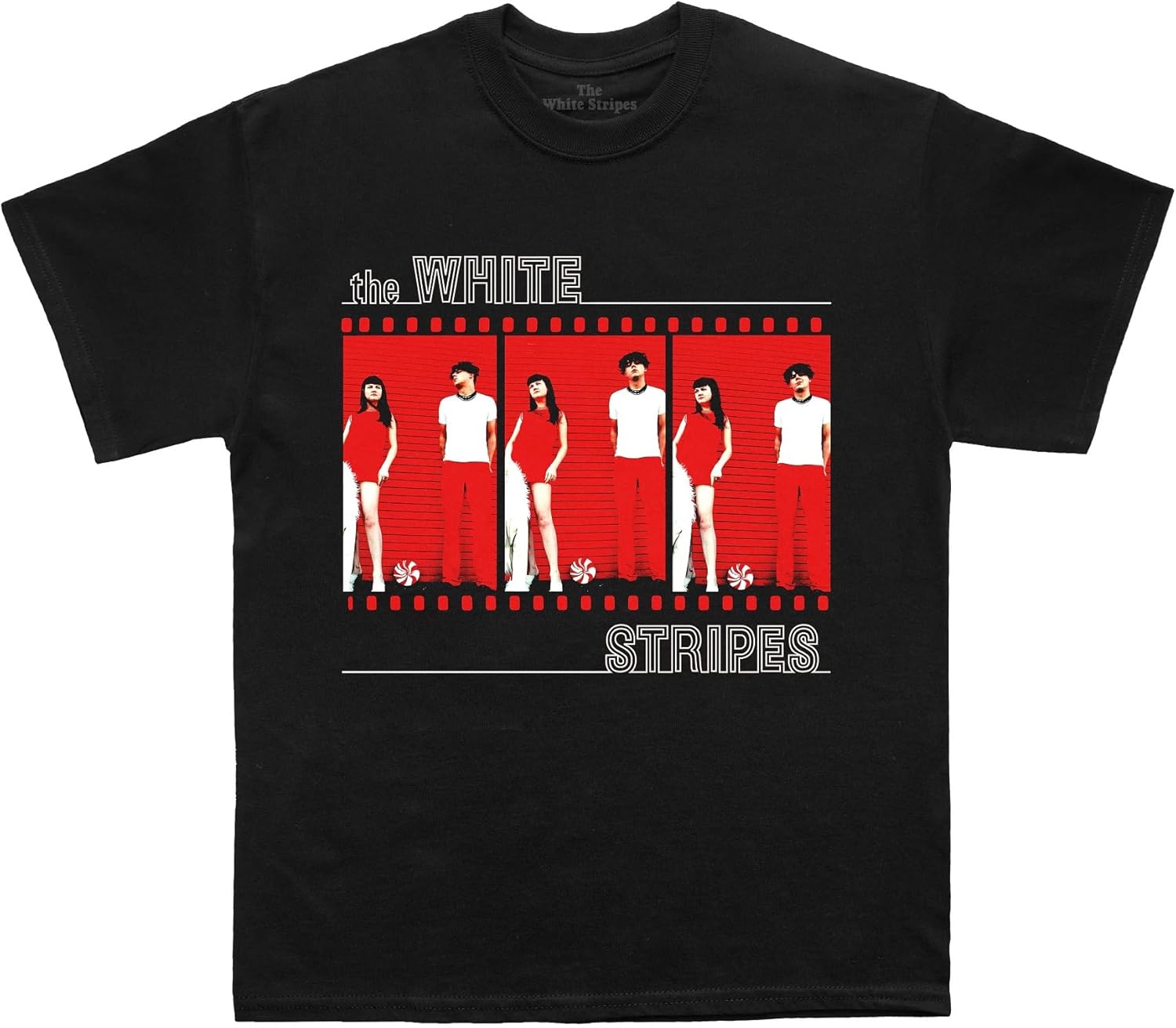 The White Stripes Men s Film Strip T-Shirt Black | Officially Licensed Merchandise XXXL