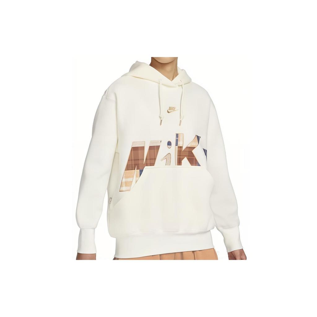 Nike Felpa con cappuccio pullover con stampa di lettere Top da donna Bianco FV3977-133