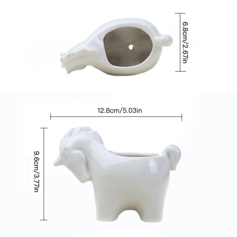 Cartoon Unicorn Ceramic Flower Pot Succulent Pot Planter Desktop Ornaments Art Vase Home Decoration Plant Pot Gardening Pot