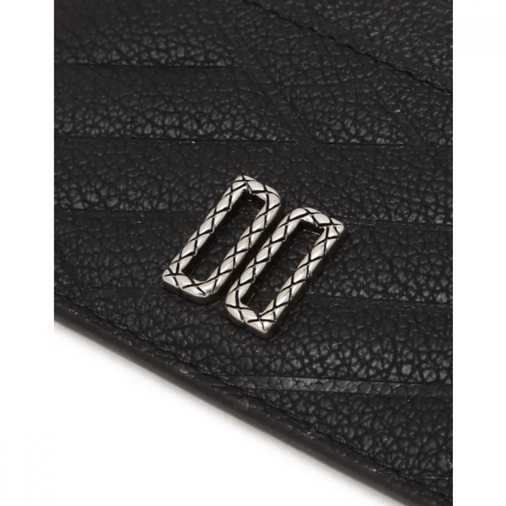 Dcho6e750bk [Carlisle] Carlisle Black Dd Logo Point Cowhide Slim Card Holder