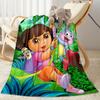 Dora Explorer Blanket Durable Comfort Suitable for Office Sofa Picnics Four Seasons Multipurpose Warmthful Decor Best Holiday Gift for Friends Family