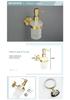 Brushed Gold 304 Stainless Steel Bathroom Set: Knurled Towel Rack, Towel Bar, Paper Holder, and Coat Hook