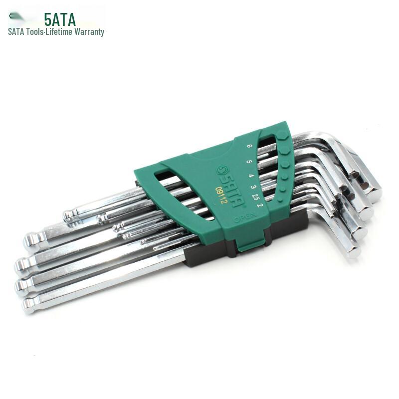 SATA 10-Piece Extra Long Ball End Hex Key Set