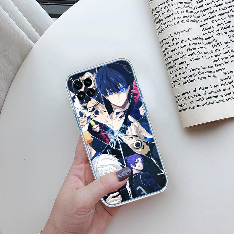 

BLUE LOCK Transparent Phone Case for Motorola Moto G7 G8 G9 G84 G85 G73 G24 G15 Z2 Play Power Plus Motorola Moto G84