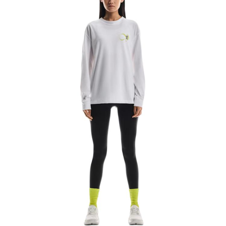 

Женский топ с длинным рукавом Club Lg-T Graphic Fashi Свободный Универсальный Белый 1WF12590069 M