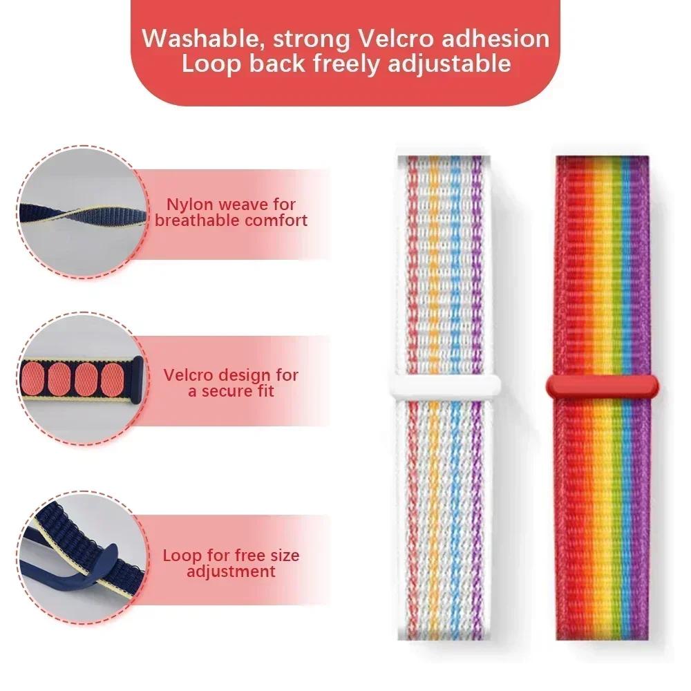 Nylon Loop for xiaomi Mi Band 9 8 Strap 8 NFC SmartWatch Wristband Correa Replacement sport pulsera for Miband 8 Bracelet Correa