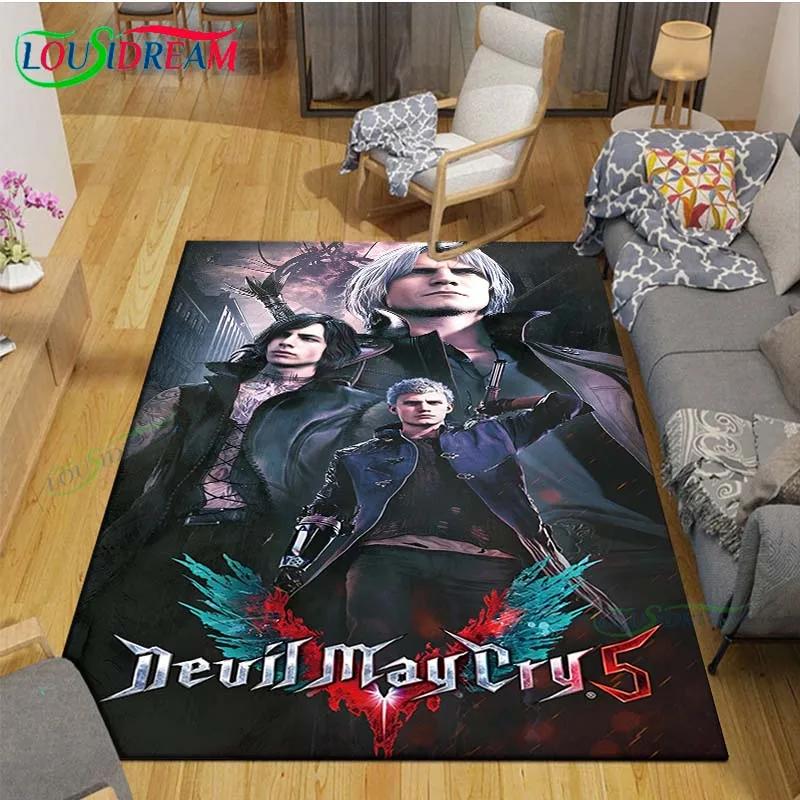 Fashion D-Devil May Cry Game Printed Carpet Outdoor Area Rug Non -slip Carpet Bedroom Decor Carpet for Living Room Birthday Gift