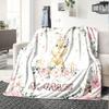 Bunny Floral Home Custom Blankets Comfortable Soft Lightweight Allseason Multipurpose Blanket For Picnics Couches Offices Beds Living Rooms Perfect