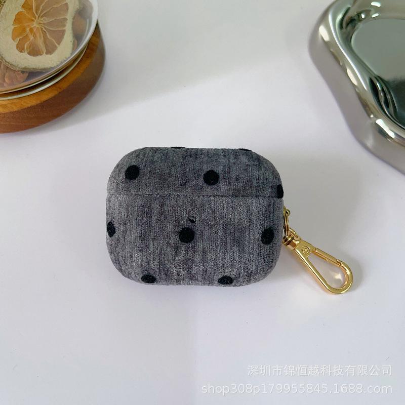 Suitable for AirPods 1 generation wireless earphone cover first generation polka dot fine velvet shell pro1 generation third generation hard case