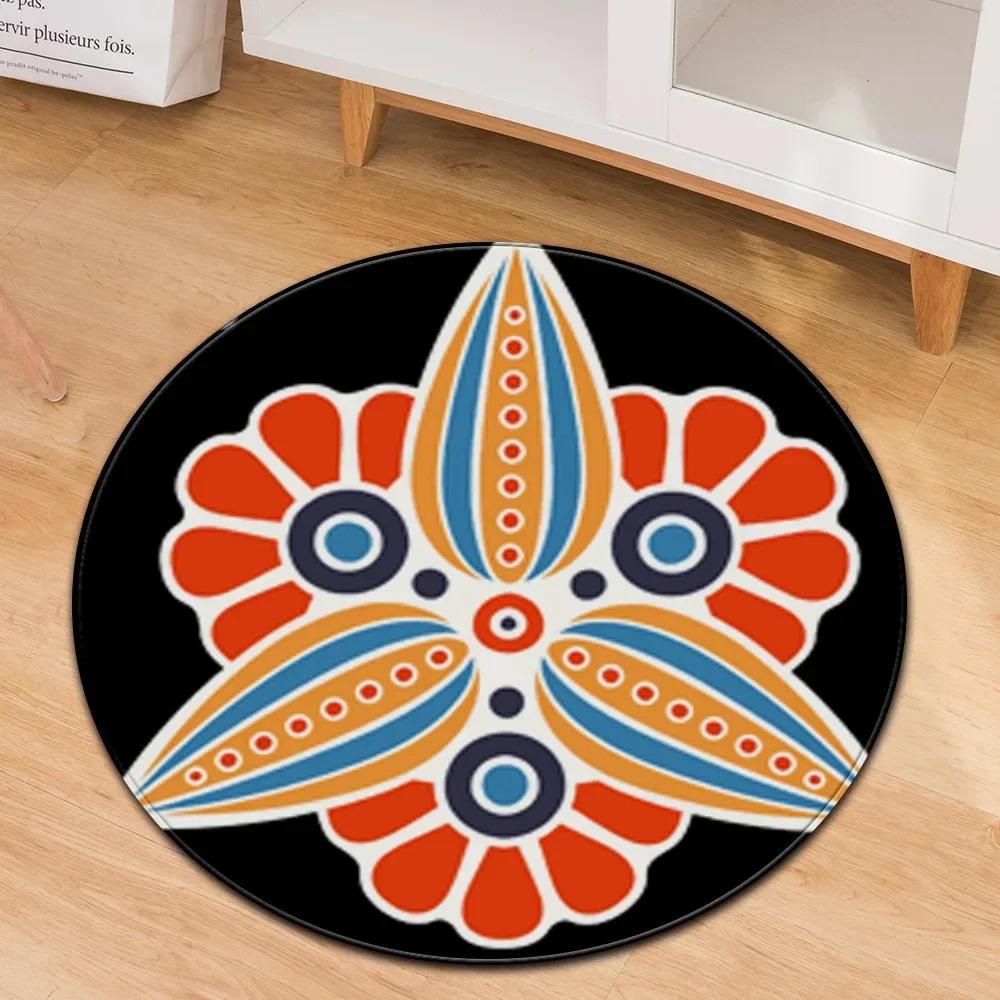 Colorful Trippy Rainbow Swirl Modern Round Carpet Circle Area Rug For Bedroom Living Room Decor Floor Mats Computer Chair Mat