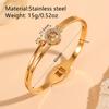 18 Karat vergoldetes Lebensbaum-Armband mit Diamanten - Damen Titanstahl