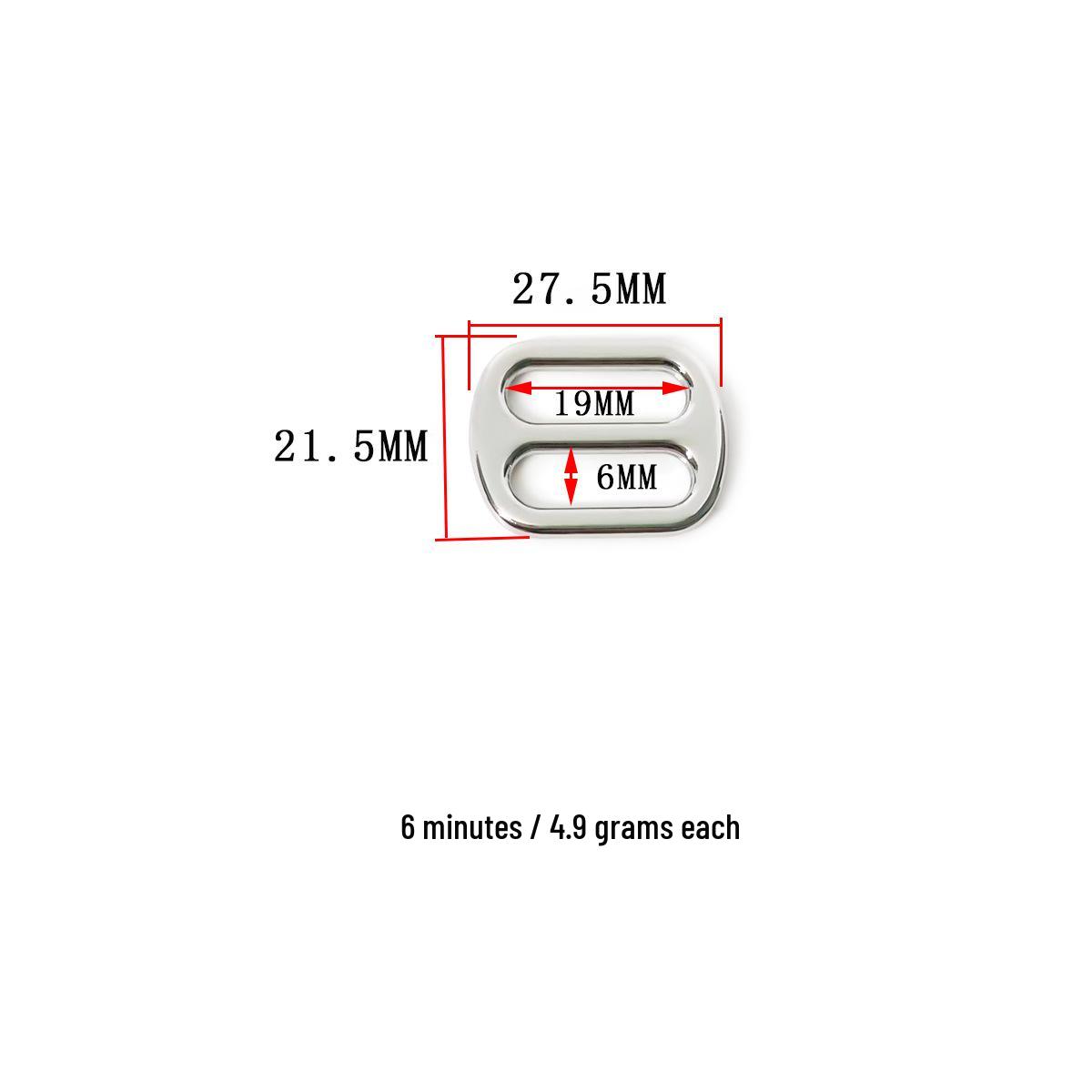 

Zinc Alloy Flat Wire H-Buckle Bag Strap Adjuster, 16-38mm Inner Diameter, Die-Cast Accessory Pinless Plating H-Buckle