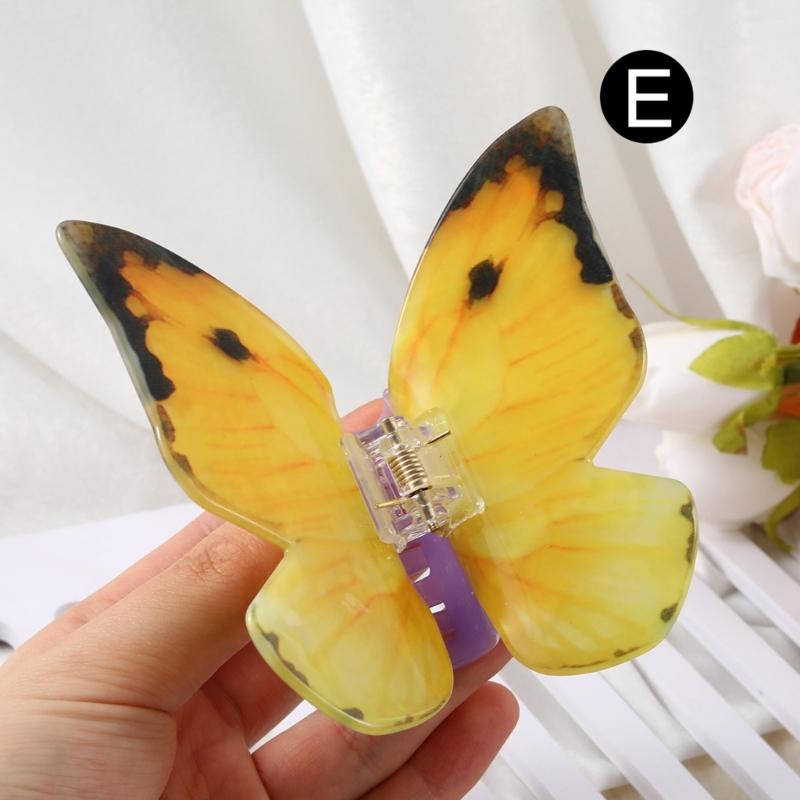 Acryl Schmetterling Haarspange Simulationsschmetterling Haarklammer Stilvolles Haaraccessoire Modischer Haargriff Geschenk für Mädchen