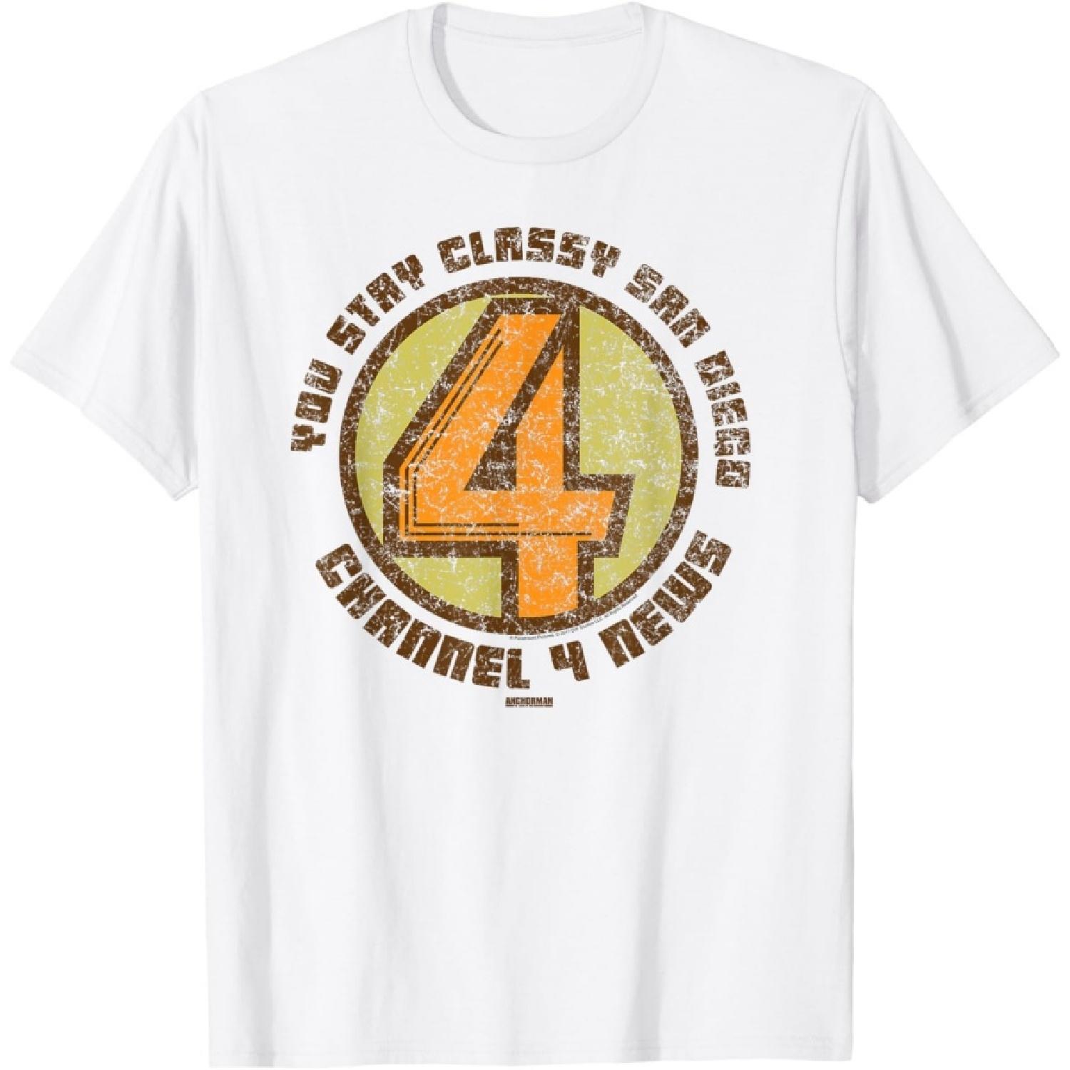 Anchorman Channel 4 News T-Shirt XXXXXL белый