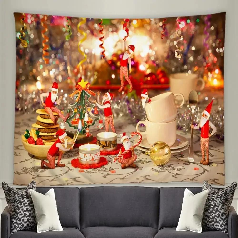 Christmas Decoration Pattern Living Room Bedroom Home Wall Tapestry