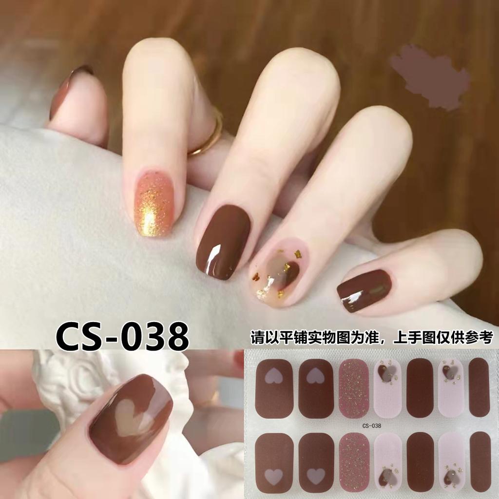 CS voděodolný a nepečlivý gelový lak na nehty film vše lepí Japonský a korejský větrný jarní a letní balicí papír na nehty balicí papír