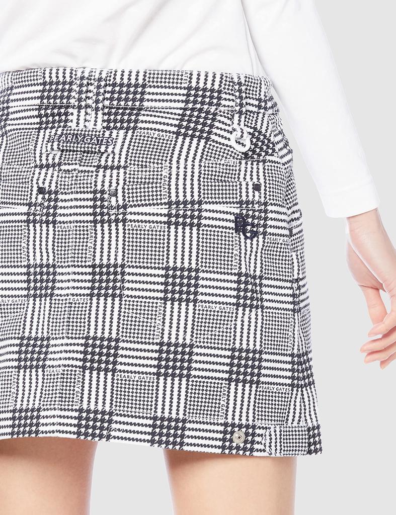 Skirt Luentin Calze Stretch Glen Check Logo Pattern Product Wash 1 [Pearly Gates] Women's / 055-2134204 121_Navy [M]