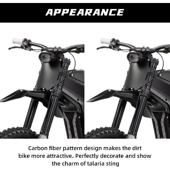 Motorcycle Front Fender Talaria Mud Guard Protector Carbon Fiber Pattern Mudguard for Talaria Sting MX3/MX4 Electric Dirt Bike