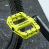 ROCKBROS Bisiklet Pedalları, MTB, Yol Bisikletleri ve BMX için Hafif Düz Pedallar, Naylon Fiber, Geniş Yüzey Alanı, Kaymaz, 9/16" (Çift) (Yeşil)