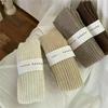 Women Long Socks Cashmere Women Boot Solid Wool Thigh Stocking Skinny Casual Cotton Over Knee-High Fluffy Female Long Knee Sock