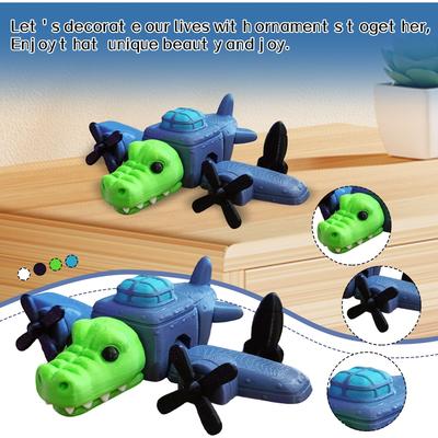 Aircraft Animal Decorations With Movable Joints, 3D Printed Desktop Ornaments