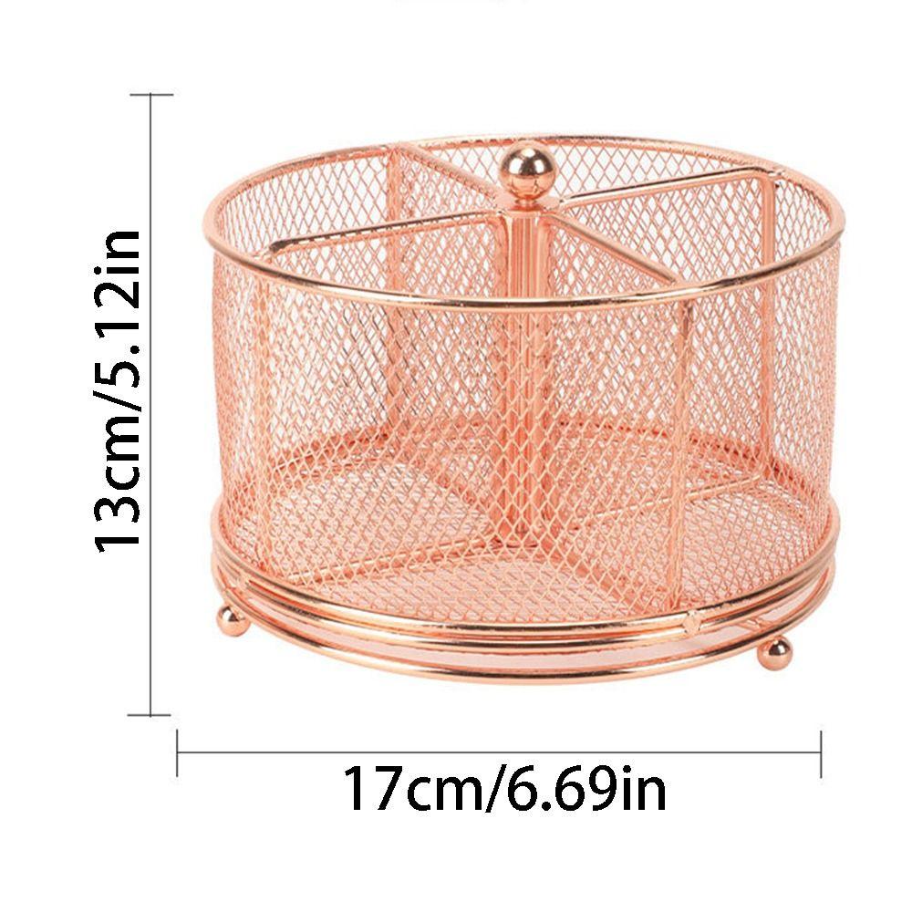 Hollowed-out Makeup Brush Storage Bucket 4 Compartments Desktop Storage Container  Girl Gift