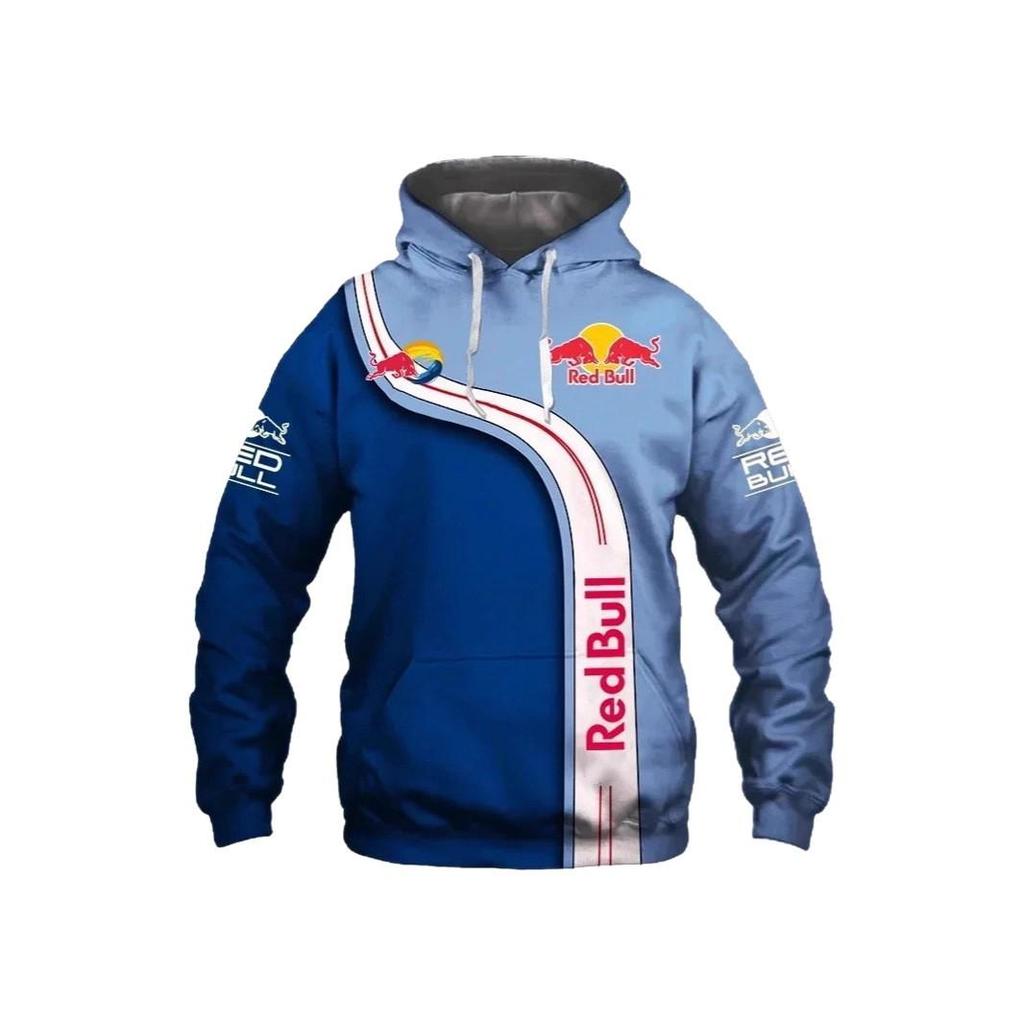 2026 Men's Red Bull 3D Print Casual Sports Hoodie