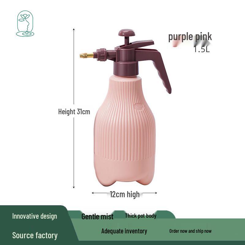Two-Tone Plastic Gardening Watering Can with Pressure Sprayer
