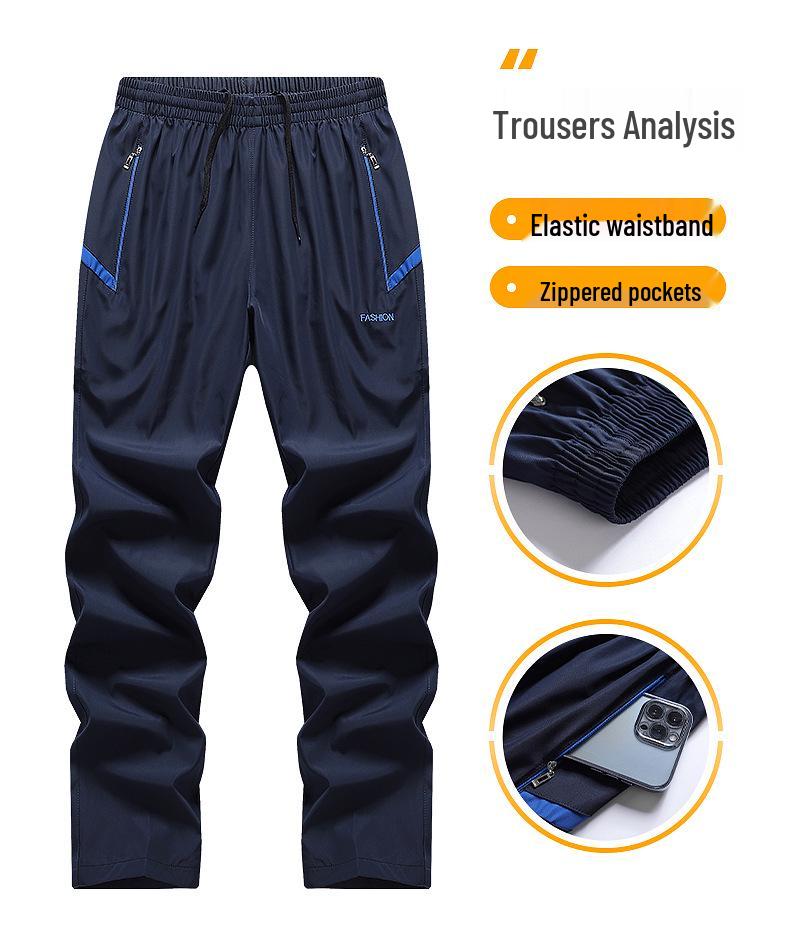 Men's Spring/Autumn Long Sleeve Casual Sports Suit - Middle-aged & Elderly Running Wear