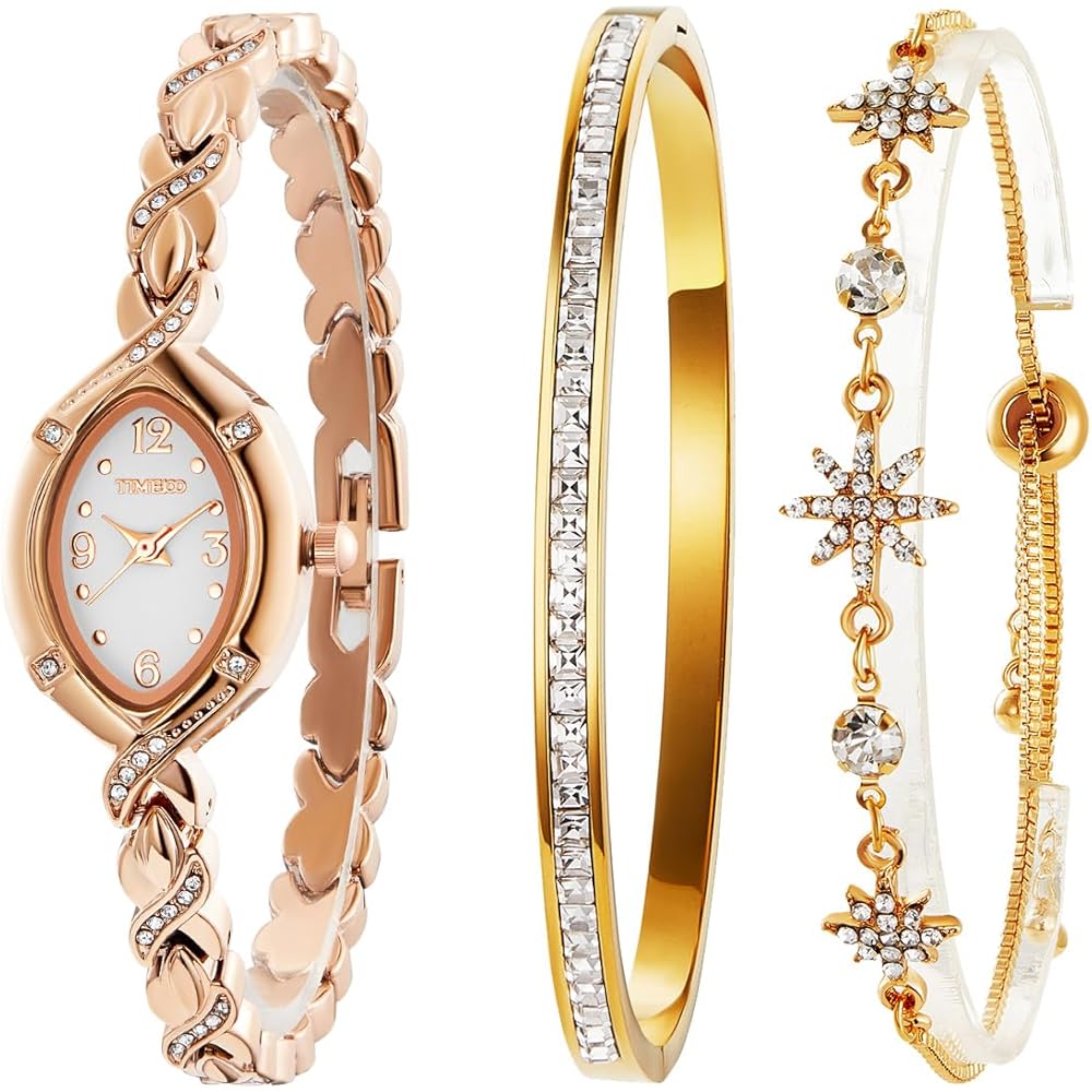 Citizen TIME100 Women s Bracelet Watch Dual Tone 30M Water Resistant Unique Design Gift Set