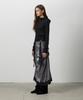 Three To Eighty Lace Shirring Long Skirt Charcoal