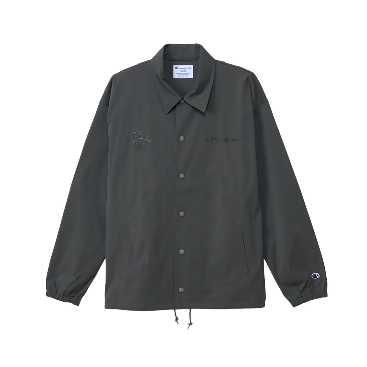 

Jacket Long Sleeve CORDURA NYLON Script Logo Coach Jacket Action Style Charcoal M [Champion] C3-Z601 Men s деревне вугілля