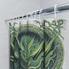 Dragon-Themed Shower Curtain With Vibrant Green Colors Perfect For Adding A Mystical Touch To Any Bathroom Decor Bring Your Spac