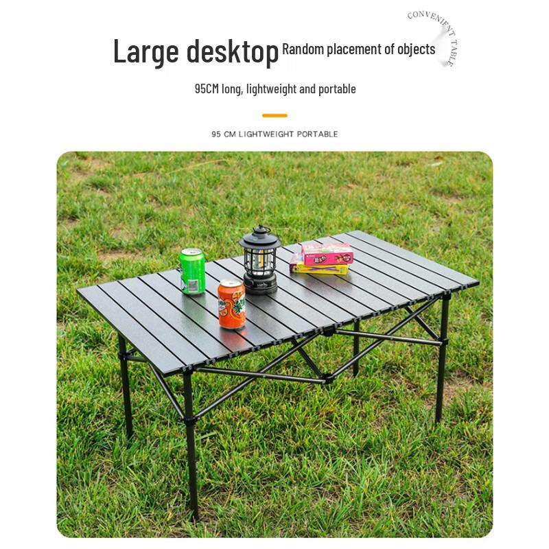 FTLY Adjustable Folding Camping Roll-Up Table