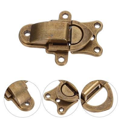 2Pcs Retro Metal Box Toggle Latch Style Duckbilled Hasp Lock for Wooden Case Toolbox Jewelry Box Steamer Trunk