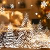 Decorative Window Scenes Christmas Tree Snowflake Static Sticker, Double-sided Cling Decal, Holiday Decals Reusable PVC Glass for Parties Easy