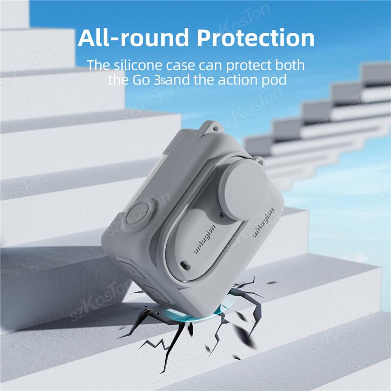Silicone Protective Case For Insta 360 GO 3S Sports Camera Shell Cover All-round Protection For Insta360 GO3S Accessories