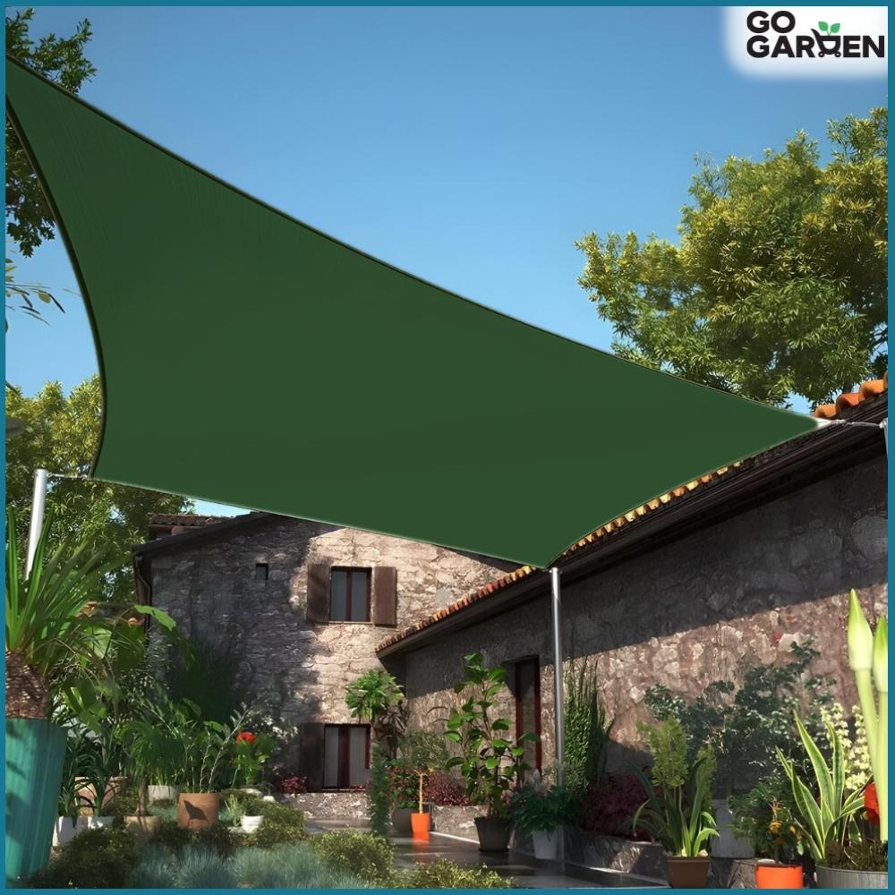 Sail sunshade UV garden awning terrace sun green 4x3