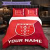 Hull KR Customized Name Text Bedding Set, 1 Duvet Cover & 2 Pillowcases Personalized Bedroom Gift