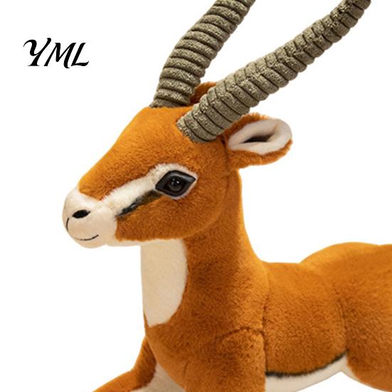Skin Friendly Polyester Fiber Doll Plush Tibetan Antelope Doll, Posable Stuffed Toy, Cute Toy Cuddly Animal, Collectible Gift for Kids Home