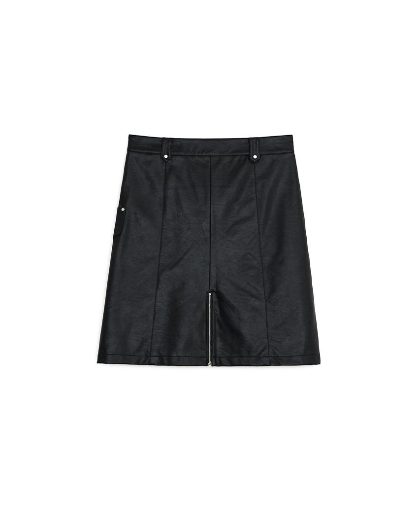 Sunburn Project Rivet Pocket Midi Skirt, Black