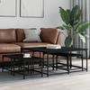 VidaXL Nesting Coffee Tables 5 Pcs Black Engineered Wood 835334
