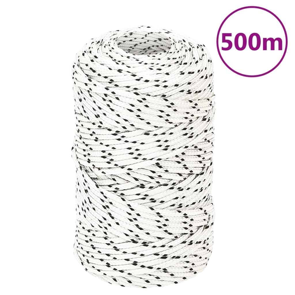 Boat Rope Braided White 2 mm * 500 m Polyester
